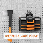 LIGHT DUST Utility Heavy Duty Pegboard Hooks - 5Pack Peg Board Accessories for Hanging Tools Fit 1/8" 1/4" Peg Holes - Pegboa