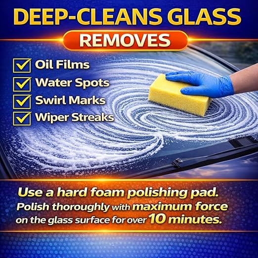1Lb (453g) 99% Cerium Oxide Glass Polishing Powder (7-9 Um) – Removes: Oil Films, Water Spots, Swirl Marks, Wiper Streaks, Removes Fine Scratches & Deep-Cleans Glass Surfaces.