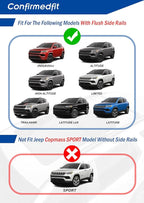 Enhanced 220 LBS Roof Racks for Jeep Compass 2018-2025, Real Aluminum Cross Bars for Kayak Snowboard Surfboard Bike Canoe Ski
