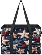 Reusable Grocery Bags Heavy Duty Shopping Bags Foldable Large Tote Bags with Long Handles & Hard Bottom