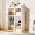 COMHOMA 6 Wood Cube Storage Organizer with Open Back and Removable Back Panels, 11In White Cube Storage Bookshelf, Cubicle Sh