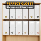 SpaceAid 12 Pack Bed Sheet Organizers and Storage, Foldable Sheet Organizer for Linen Closet, Sheets Set Folder Keeper with W