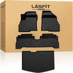 LASFIT Floor Mats & Cargo Liner for Chevrolet Chevy Bolt EV 2017-2023 (Not EUV), All Weather TPE Custom Fit Floor Liners for Cars, Car Floor Mats Full Set for Chevrolet Chevy Bolt EV Accessories, 4PCS