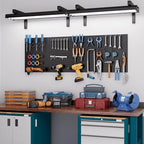 INCLY 4 Pack Peg Board, 12"x16" Upgrade Heavy Duty Metal Pegboard Panels, Black Pegboard Wall Organizer, Peg Board Panels for