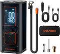 WOLFBOX 150PSI Heavy Duty Tire Inflator Portable Air Compressor,Double- cylinder 45LPM Fast Air Pump for Car Tires,3.5'' LED Display,20'' Hose,Air Compressor for Car,Pickup Truck,Bike