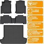 Floor Mats for Toyota 4Runner 2003-2009, NOT for with 3rd Row Seats, NOT for Sport, 4th gen 4runner Floor Mats for 4Runner SR5 | Limited, ONLY for 5 Seats, TPE Front & Rear Row & Cargo Liner