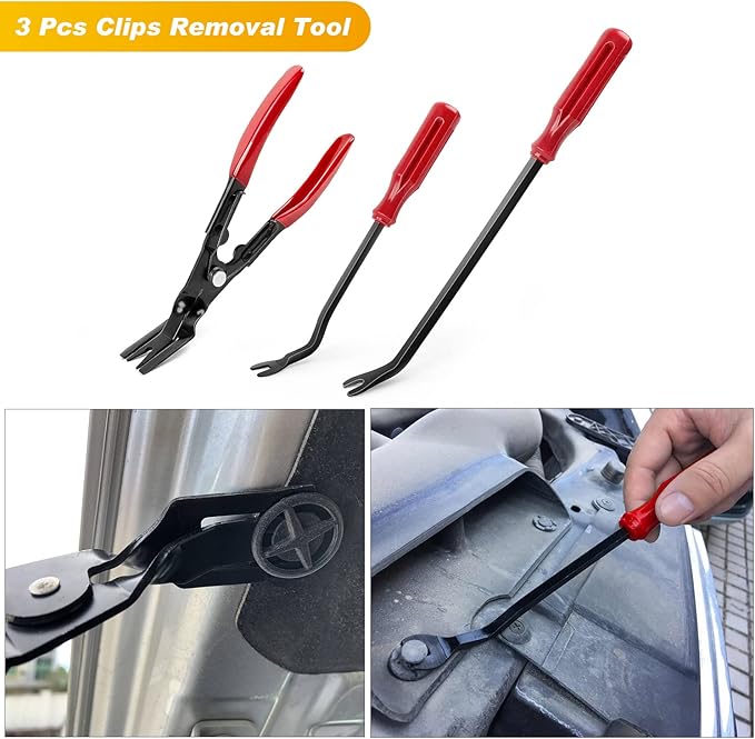GOOACC 102Pcs Trim Removal Tool, Auto Terminal Removal Tool, Auto Clip Pliers Stereo Removal Tools, Car Upholstery Repair Pry