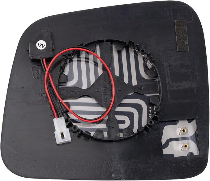 TRQ Passenger Side Mirror Glass Heated with Blind Spot Indicator Compatible with 2011-2022 Jeep Grand Cherokee CH1325177
