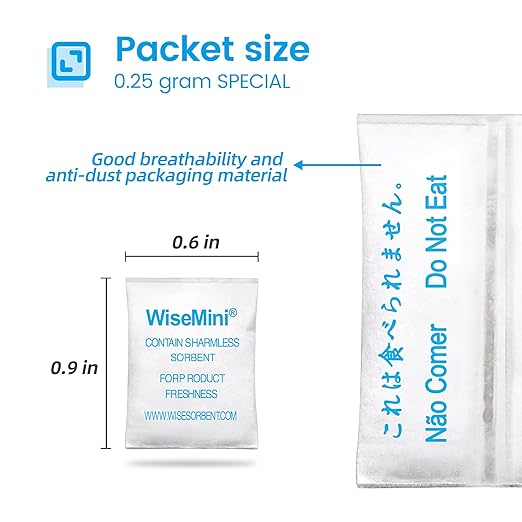 0.25 Gram 600 Pack Silica Gel Packets, Dessicant Packets, Silica Gel Packs, Moisture Absorbers for Food Storage, Food Safe