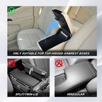 Center Console Cover for Car with Cup Holder and Tissue Box, PU Leather Armrest Storage Box with Phone Pocket, Heightening Car Armrest Cushion for Most SUV, Truck Interior