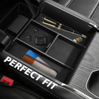 BestEvMod Center Console Organizer Tray Compatible with Chevrolet Silverado EV WT RST LT/Sierra EV 2026 2025 2024 Pickup Armrest Storage Box (Top)