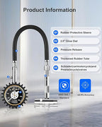 Tire Pressure Gauge for Cars Schrader and Presta 160 PSI, Road Bike Tire Air Pressure Gauge Luminous Dial, Suitable for Car, Motorcycle, Bike, SUV and Truck