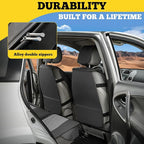 LINGVIDO Car Seat Covers Full Set (5 Seats) - Premium Perforated Nappa Leather, Waterproof Shield, Omni-Adapt Fit SUVs Sedans
