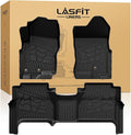 LASFIT Floor Mats for Nissan Frontier 2009-2021 Crew Cab (Not Fit King Cab), All Weather TPE Custom Fit Easy Clean Durable No-Curling Floor Liners for Frontier 1st & 2nd Row Car Mats, Black