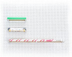 PEGGY Pegboard Organizer 12in Kit for Tapes, Ribbons & More - Efficient Craft Storage 1PK White