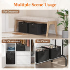Lifewit Shoe Storage Organizer for Closet, Fabric Large Shoe Box Storage Containers with Clear Cover, Foldable Bins for Boots