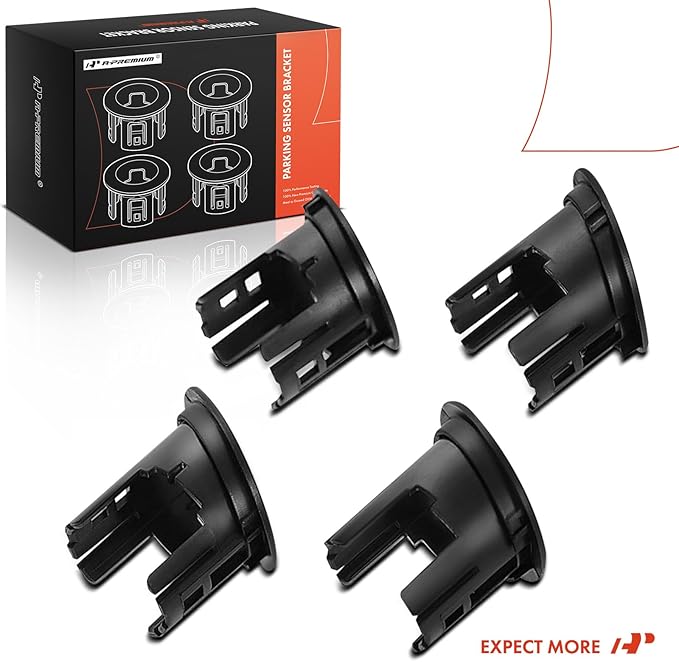 A-Premium 4-PC Front Inner and Outer Parking Assist Sensor Retainer Bezels Compatible with Ford Models - Ranger 2019 2020 2021 2022 2023