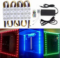 10FT Storefront Window LED Light Kit 5050 RGB Injection LED Module Light with Power Plug and 24 Key Remote Controller