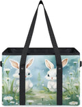 Reusable Grocery Bags Heavy Duty Shopping Bags Foldable Large Tote Bags with Long Handles & Hard Bottom