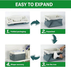 Bidtakay Fabric Storage Baskets for Shelves 3 Pack Large Storage Bins for Organizing Linen Collapsible Organizer for Closet-D