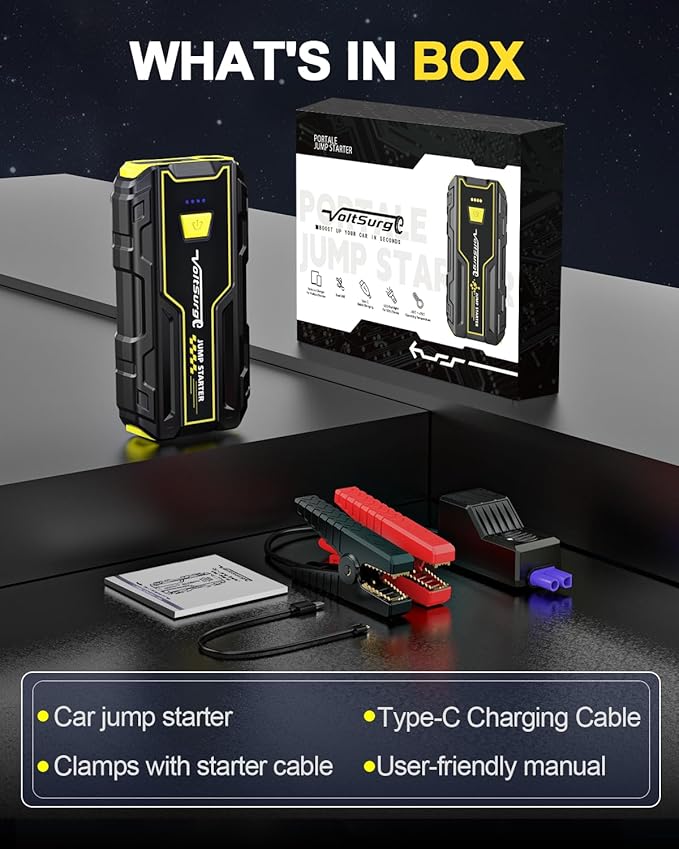 Car Jumper Starter 4000A Battery Jump Starter Portable (Engine Up to 7.0L Gas / 5.5L Diesel) 12V Car Battery Charger LED