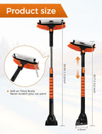 41" Extendable Ice Scrapers for Car Windshield 2-in-1 Snow Brush for Car Snow Scraper for Car Snow Scraper and Drush with Ergonomic Foam Grip for Cars, Trucks, SUVs with 360� Pivoting Brush Head