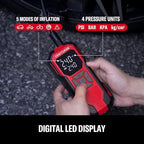 Craftsman Tire Inflator Portable Air Compressor - 20V Cordless Air Pump for Car Tires, 150PSI Upgrade High-Capacity Battery, Auto Shutoff Portable Tire Inflator for Car, LED Gauge & 12V DC Corded