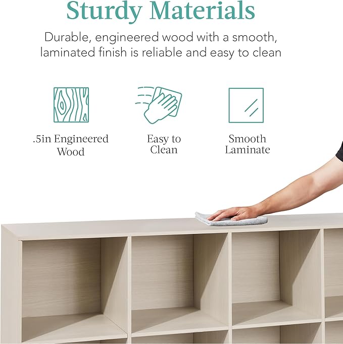 Best Choice Products 8-Cube Storage Organizer, 13.5in Shelf Opening, Bookcase, Display Shelf, Customizable w/ 2 Removable Bac