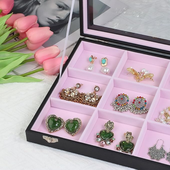 Stratalife Jewelry Organizer Bracelet Earring Holder Organizer Jewelry Drawer Storage Anti Tarnish Bangle Ring Holder Box for