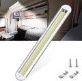ropelux 12v Led Light Bar Strip, 120leds 1500LM 8W DC 12 Volt Led Strip Lights Fixtures with Switch, Enclosed Trailer Lights for RV Interior, Van, Truck Lorry, Camper, Boat, Caravan, Motorhome (1Pcs)