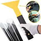 EHDIS Window Tint Squeegee Long Handle Scraper Tool Triangle Slim Foot Tinting Squeegee Windshield Snow Frost Ice Removal Tool for Cars Trucks Window Film Installation Applicator Tool