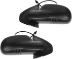 TRQ 2 Piece Driver and Passenger Side Mirror Assembly Set Electric Adjustment Heated No Memory Black Compatible with 2006-200