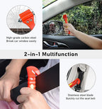 Car Safety Hammer 10 Pack, Car Emergency Escape Tool Car Window Glass Breaker and Seat Belt Cutter with Light Reflective Tape