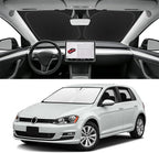 Custom Fit Windshield Sun Shade for VW Golf 2015-2021, Blocks UV & Heat, Front Window Sunshade Accessorie, Easy Fold & Store Keep Your Car Cooler