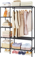 Dttwacoyh Portable Closets for Hanging Clothes, Clothing Rack with Shelves,Easy to Assembly,Suitable for Cloakroom,Bedroom,Li