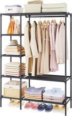 Dttwacoyh Portable Closets for Hanging Clothes, Clothing Rack with Shelves,Easy to Assembly,Suitable for Cloakroom,Bedroom,Li
