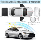 3PCS Car Window Shades Front Windshield Sun Shade Foldable Window Shade Custom Fit for 2020-2024 Toyota Corolla (Not for Corolla Cross) Shades for Front Windows Anti-UV Rays Block Heat
