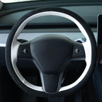 MEWANT Hand Stitched Steering Wheel Cover for Tesla Model 3 2017-2023 / Model Y 2020-2023 for Tesla Model 3/Y Accessories(3D Style)
