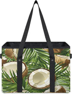 Reusable Grocery Bag, Foldable Large Shopping Tote Bag for Groceries Kitchen Picnic Car Trunk