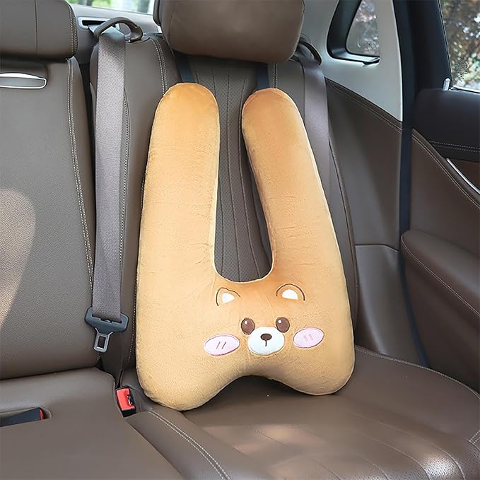 Generic Car Seat Belt Pillow and Adjuster Kit for Kids, Travel Pillow Headrest Neck Support Cushion Seatbelt Cover and Safety