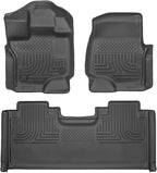 Husky Liners Weatherbeater Floor Mats | Fits 2015-2025 Ford F-150 SUPERCAB ONLY | Front & 2nd Row, 3-pc Black - 94051