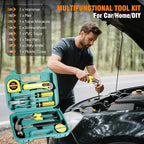 Emergency Car Kit,Roadside Emergency Tool Kit for Vehicle Truck with Air Compressor Jumper Cable First Aid Kit,Winter Auto Ro