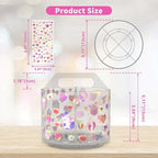 Wawocs Acrylic Pencil Organizer for Desk 4 Compartments with Adhesive DIY Sticker, Rotating Art Supply Organizer with Kawaii 