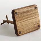 Solid Acacia Wood Key Tray and Bowl for Entryway Table - Jewelry Tray With 3 Hooks, Open Storage for Wallet, Glasses, Watches