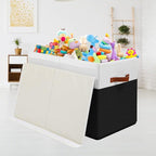 Gowee Large Toy Storage Box with Lid, Sturdy Toys Storage Chest Bin Organizer Basket with Dividers for Kids, Boys, Girls, Nur