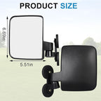 2PCS Universal Tractor Magnetic Rearview Mirrors, High-Definition Glass Mirror with Rubber Coating, Powerful Magnetic Base, Suitable for Tractors, Forklifts, Trucks, and Various Other Vehicles