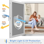 SUNBABY Window Tint for Home, One Way Privacy Film Heat & UV Blocking, Static Cling No Glue Renter Friendly Cover for Home Bedroom, Office & Sliding Glass Door, 17.5 x 118.1 Inch with 3 Tools, Silver