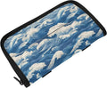 Car Tissue Holder Car Visor Organizer Tissue Box Holder for Car Sun Visor Organizer with Car Vehicle Accessories Essentials Interior for Women Men Blue Waves WhiteFoam Textures