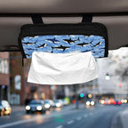 Car Tissue Holder Car Visor Organizer Tissue Box Holder for Car Sun Visor Organizer with Car Vehicle Accessories Essentials Interior for Women Men Marine Sky Blue Shark