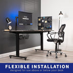 VIVO Steel Clamp-on Pegboard, 24 x 20 inch Magnetic Peg Board, Office Accessory Organizer, above or below Desk Placement, Bla